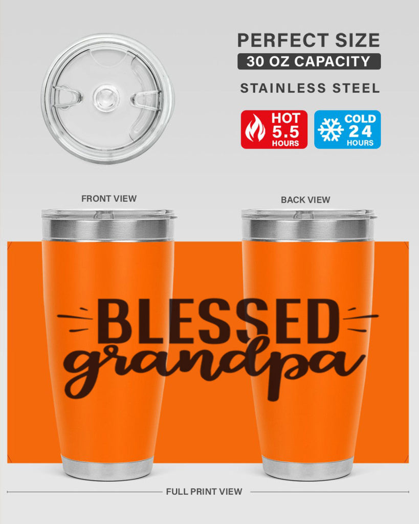 blessed grandpa 74#- grandpa - papa- Tumbler