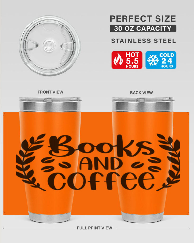 books and coffee 47#- reading- Tumbler