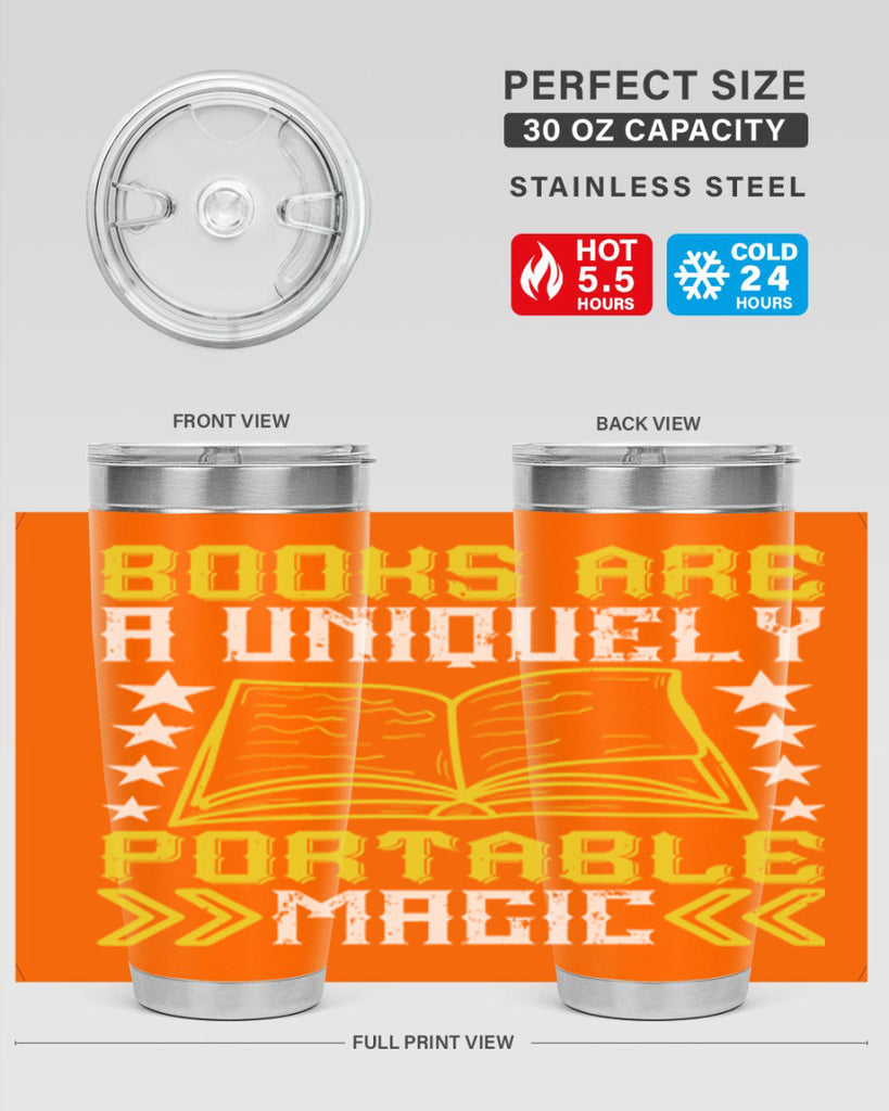 books are a uniquely portable magic 75#- reading- Tumbler