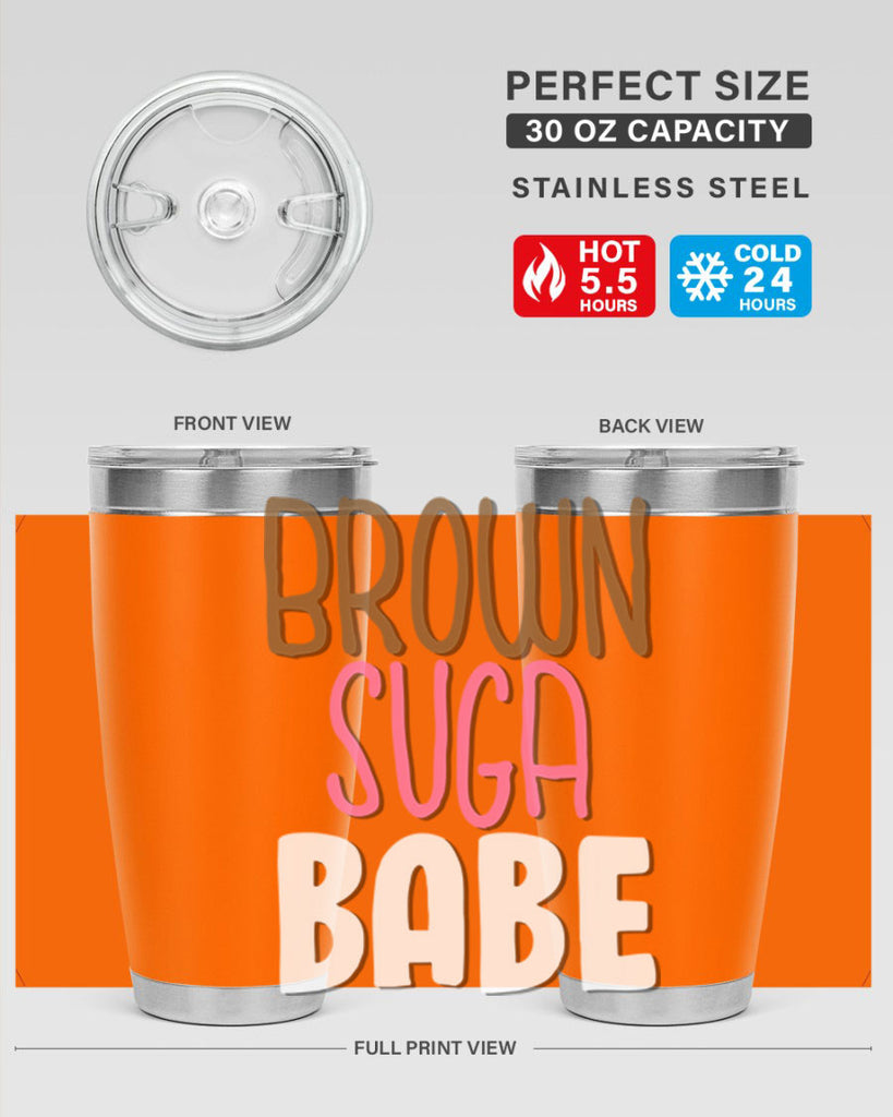brown suga babe 190#- black words phrases- Cotton Tank