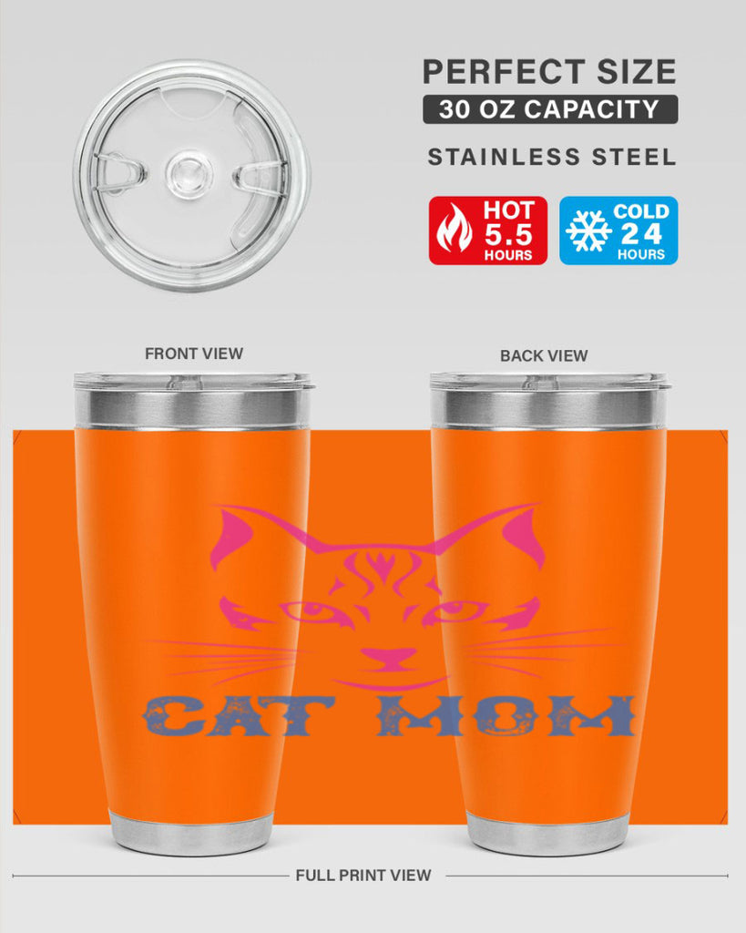 cat mom 195#- mom- Tumbler