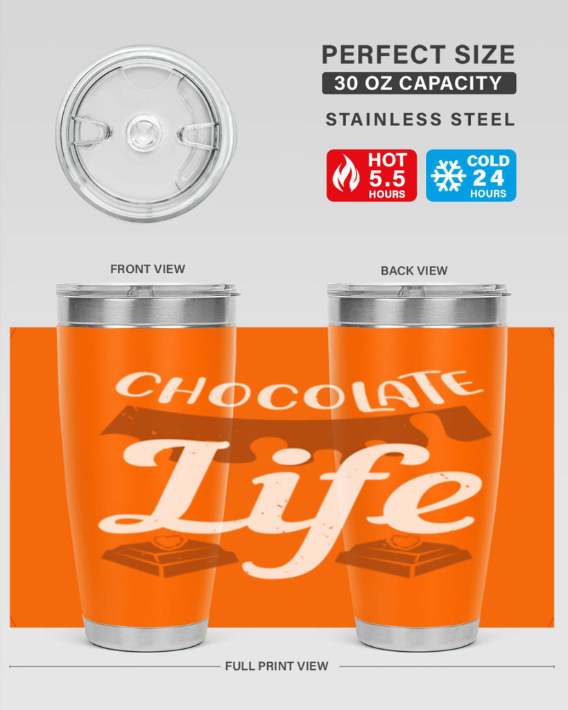 chocolate life 45#- chocolate- Tumbler