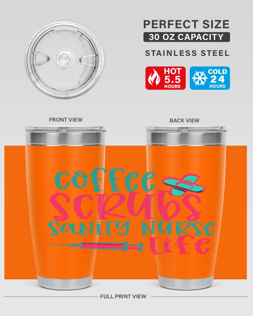 coffee scrubs sanity nurse life Style Style 207#- nurse- tumbler