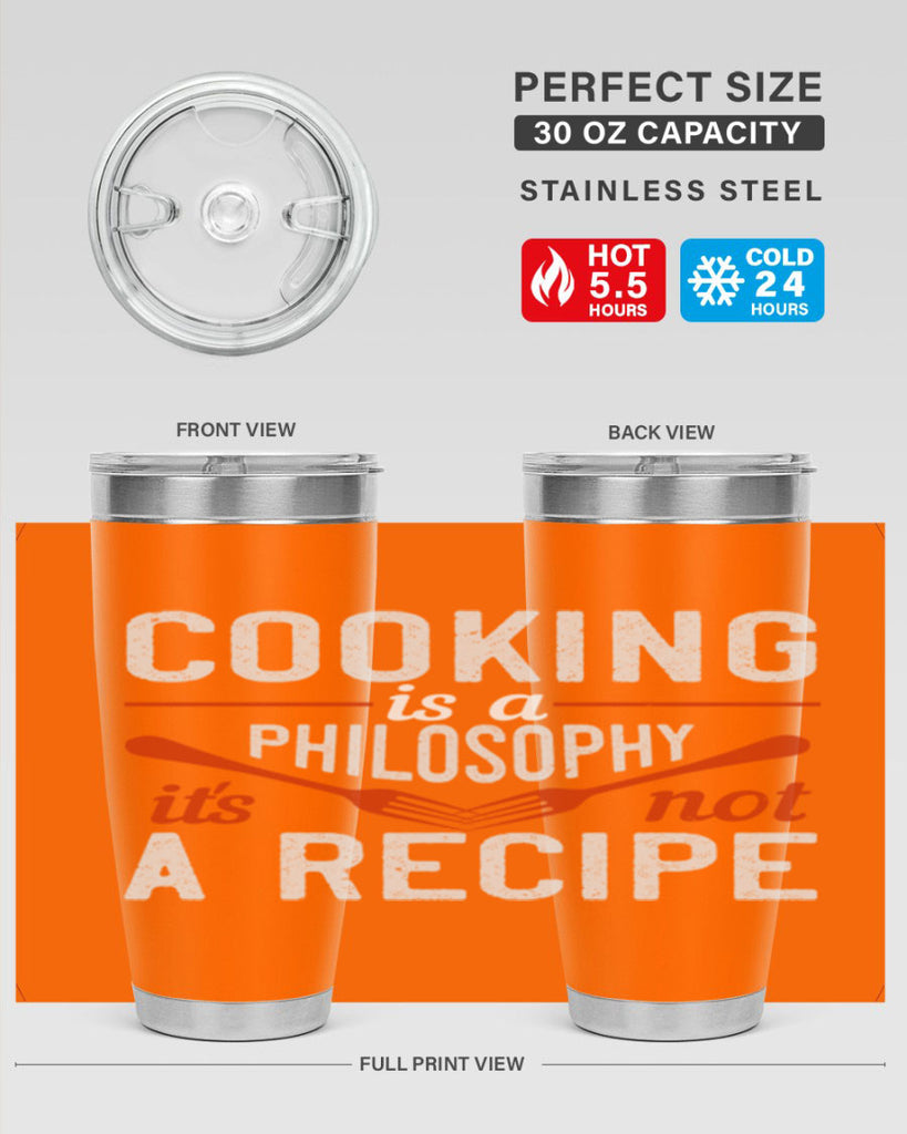 cooking is a philosophy its not a recipe 49#- cooking- Tumbler