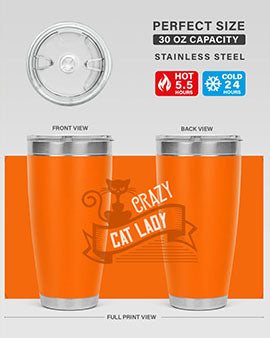 crazy cat lady Style 43#- cat- Tumbler