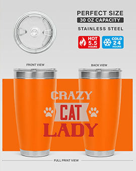 crazy cat lady Style 44#- cat- Tumbler