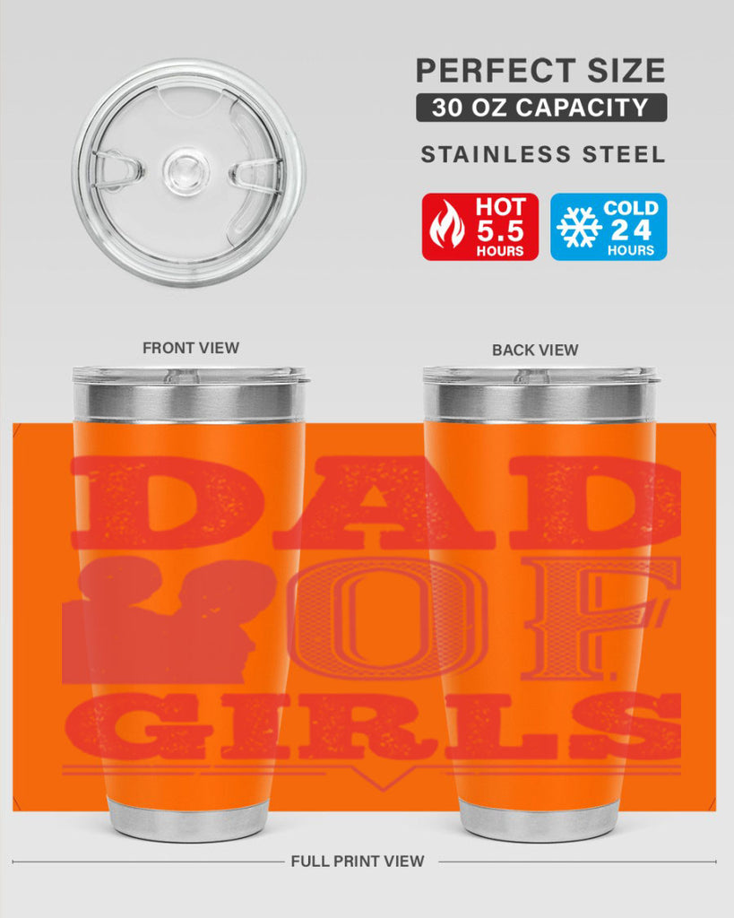 dad of girls 269#- fathers day- Tumbler