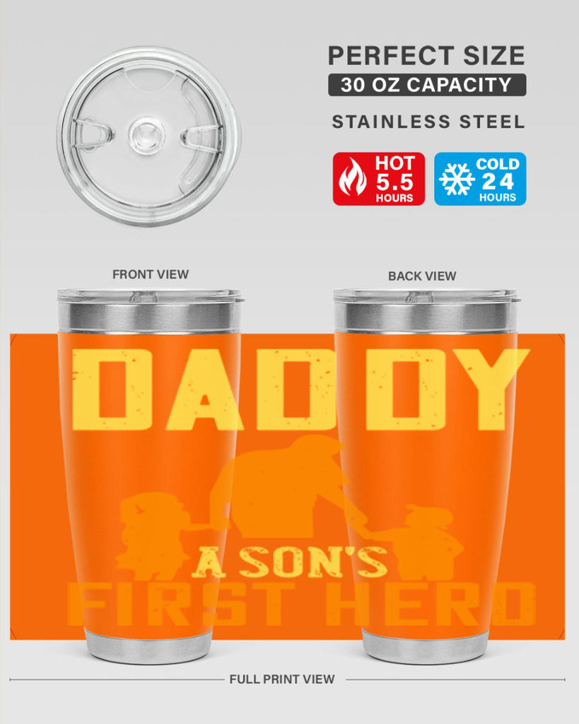 daddy a sons first hero 249#- fathers day- Tumbler