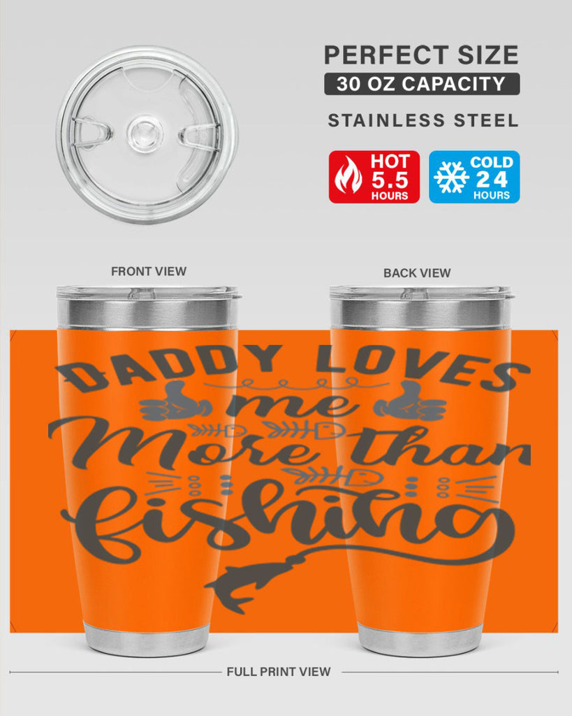 daddy loves me 167#- fishing- Tumbler