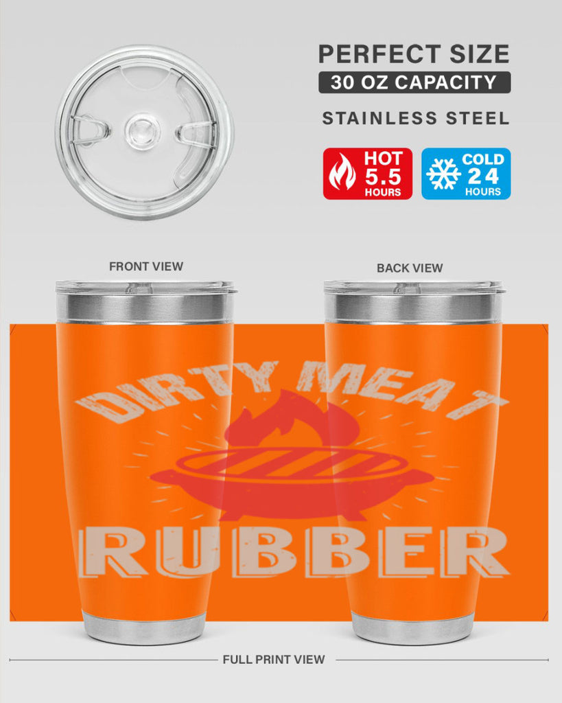 dirty meat rubber 46#- bbq- Tumbler