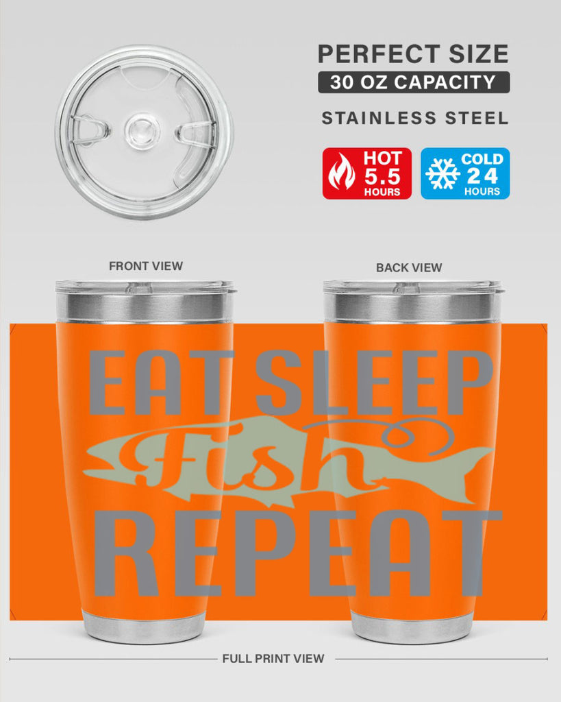 eat sleep fish repeat 222#- fishing- Tumbler