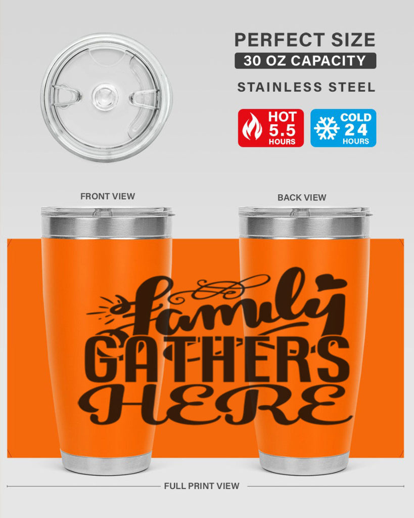 family gathers here 39#- family- Tumbler