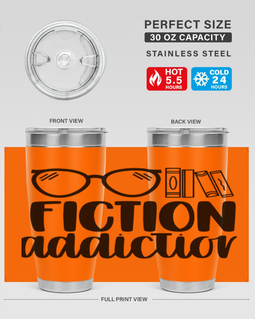 fiction addiction 40#- reading- Tumbler