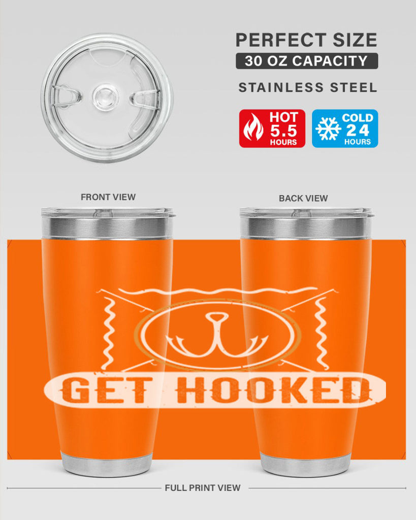 get hooked 264#- fishing- Tumbler