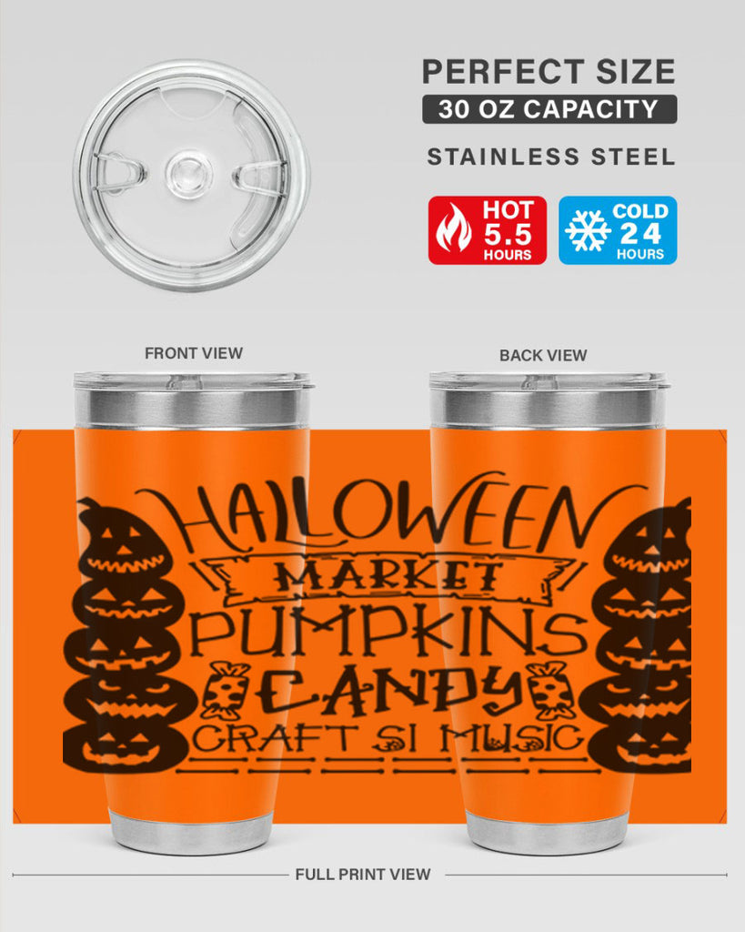 halloween market pumpkins candy 73#- halloween- Tumbler