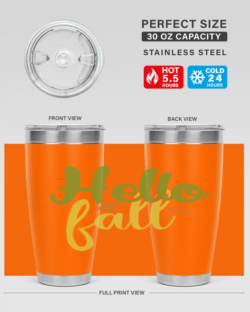 hello fall 55#- thanksgiving- Tumbler