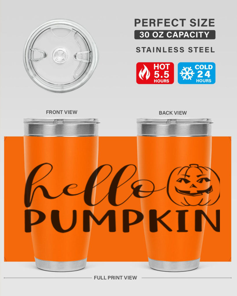 hello pumpkin 287#- fall- Tumbler