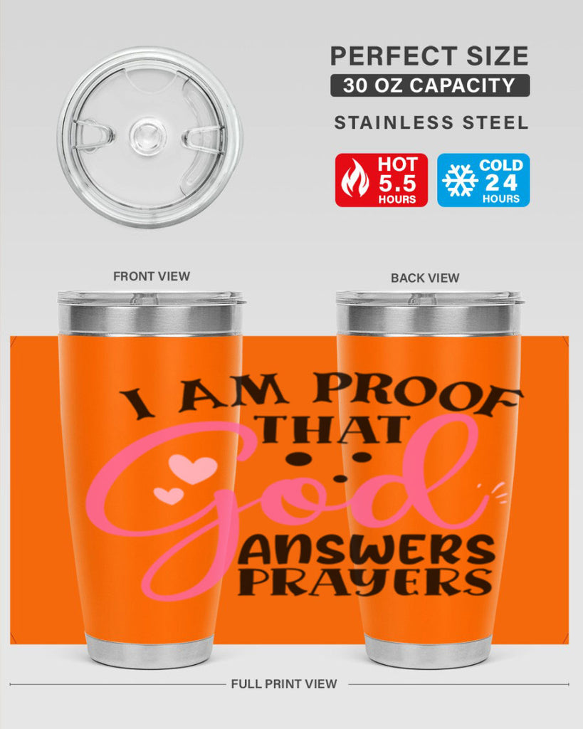 i am proof that god answers prayers Style 259#- baby- tumbler