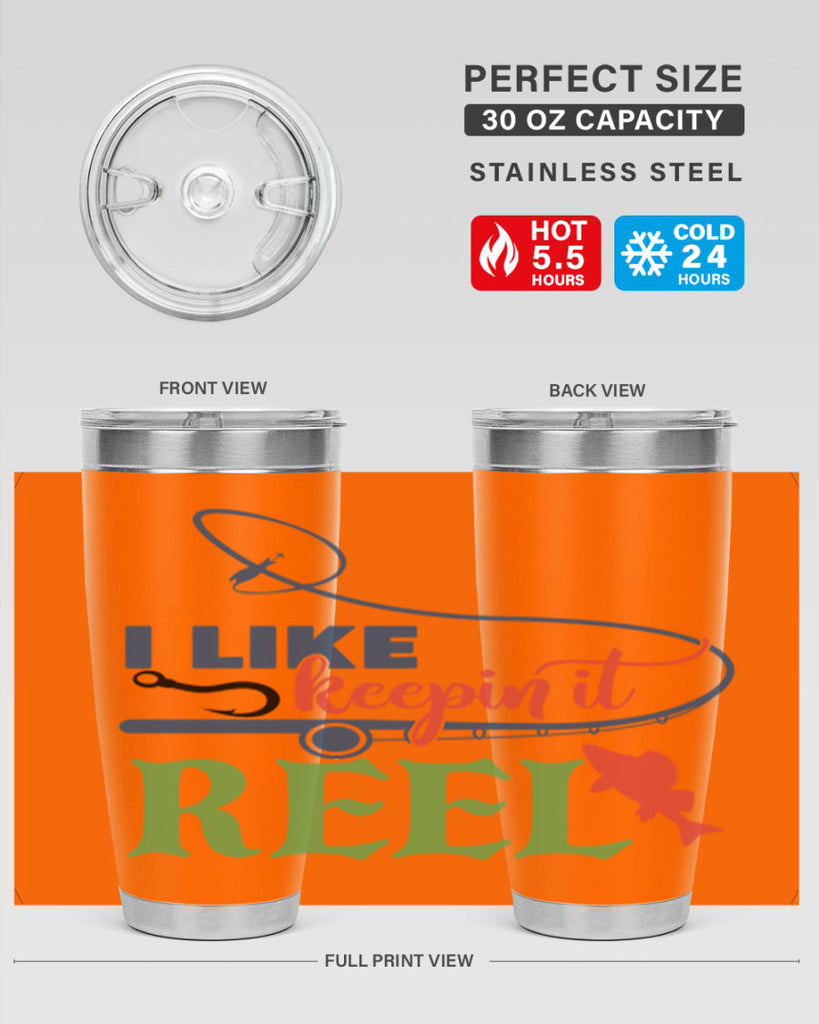 i like keepin it reel 213#- fishing- Tumbler