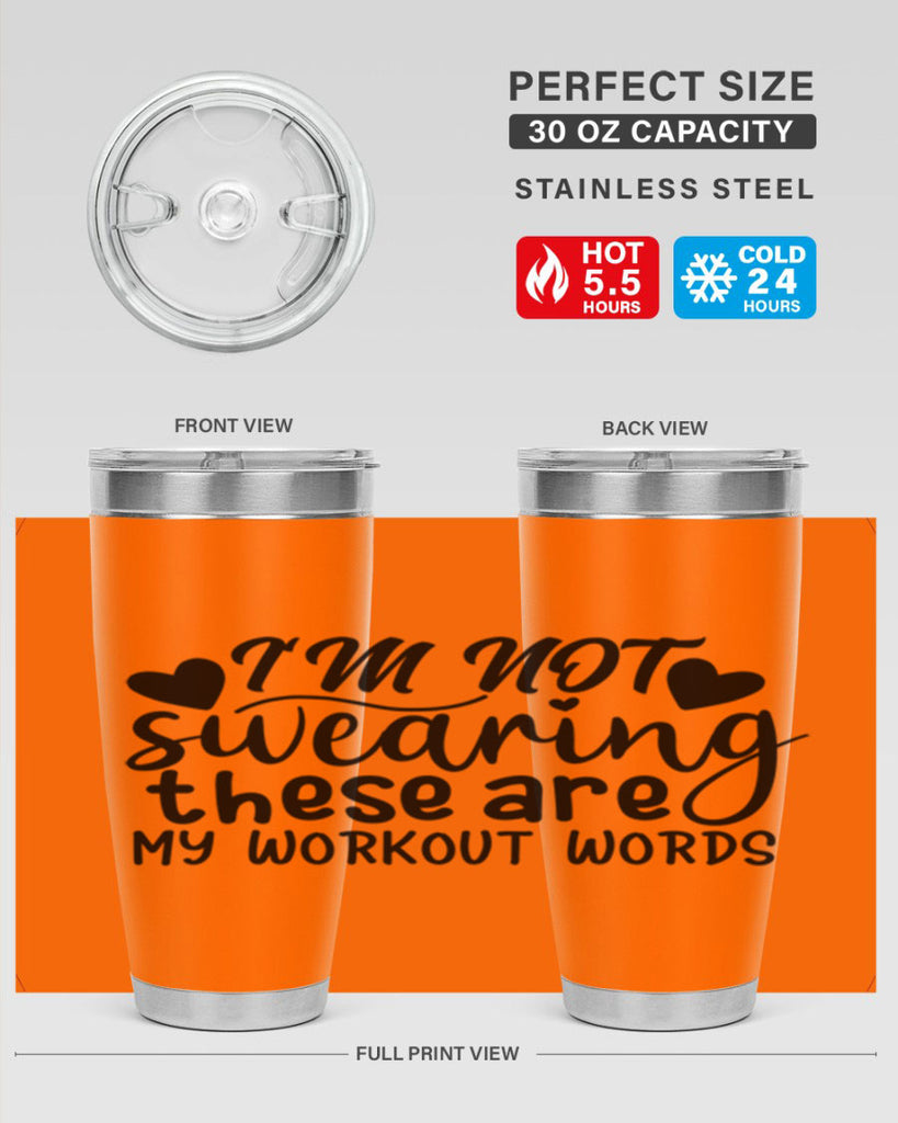 im not swearing these are my workout words 39#- gym- Tumbler