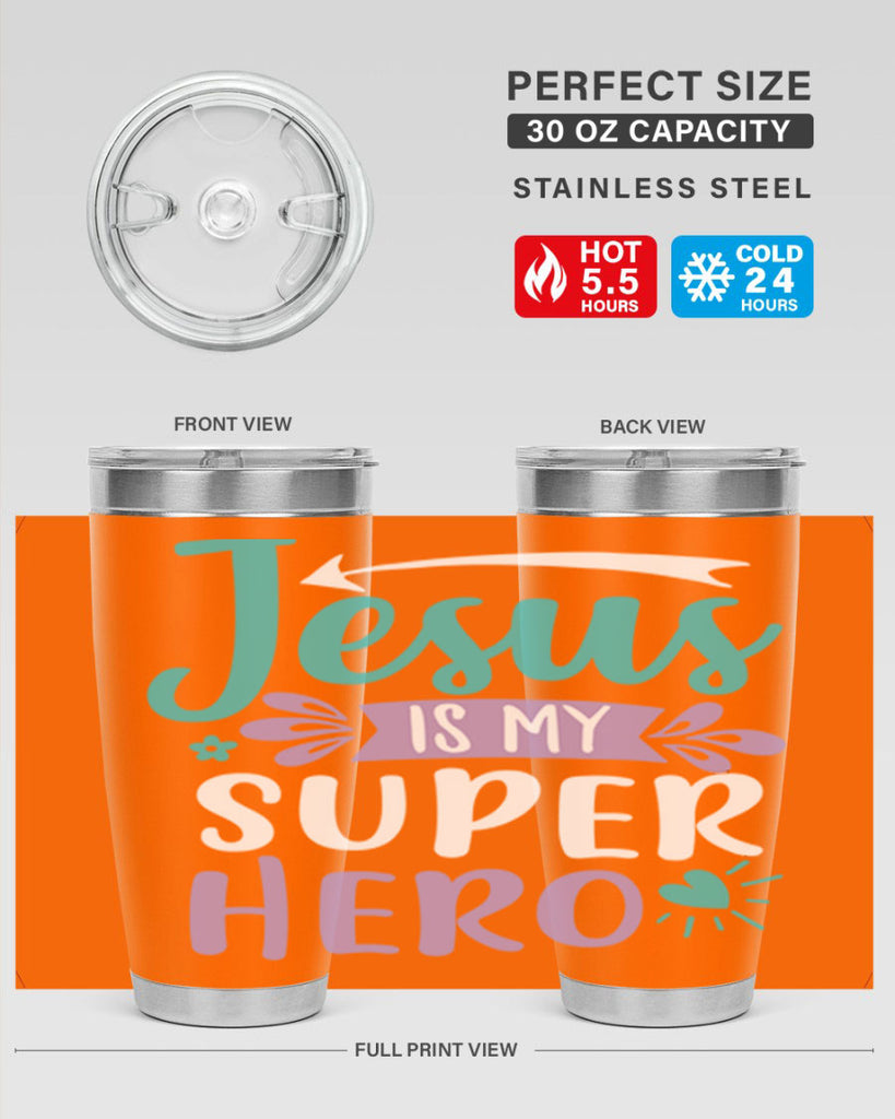 jesus is my superhero 71#- easter- Tumbler