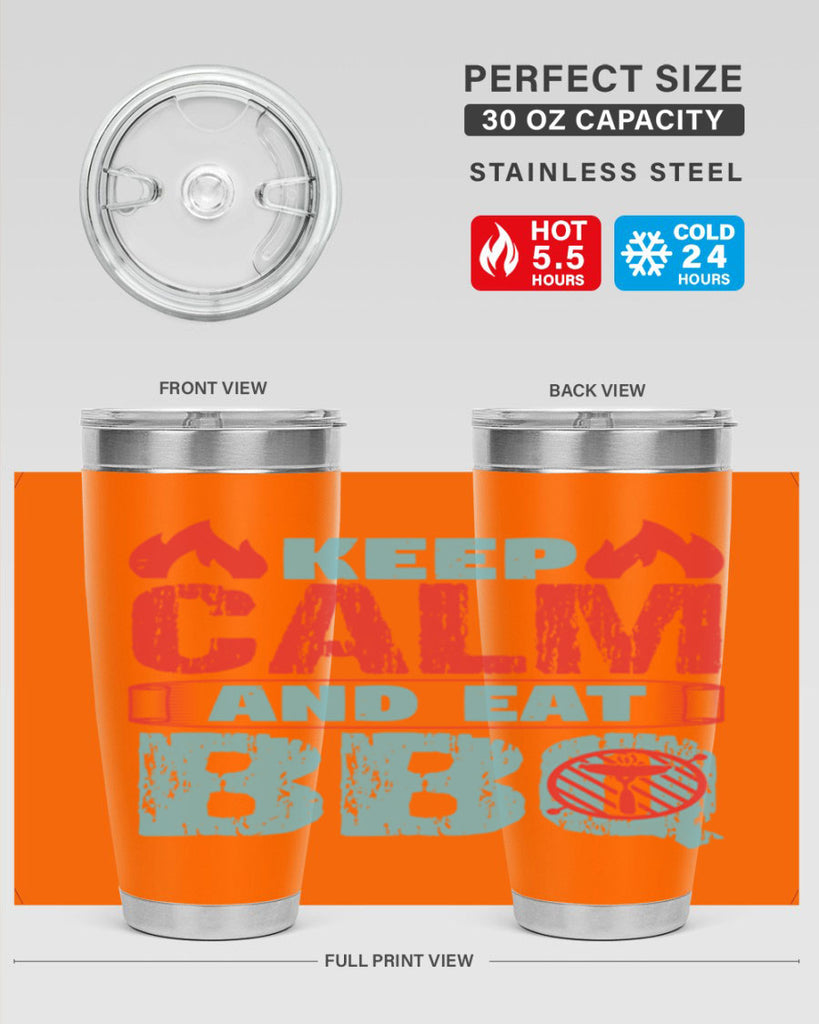 keep calm and eat bbq 30#- bbq- Tumbler