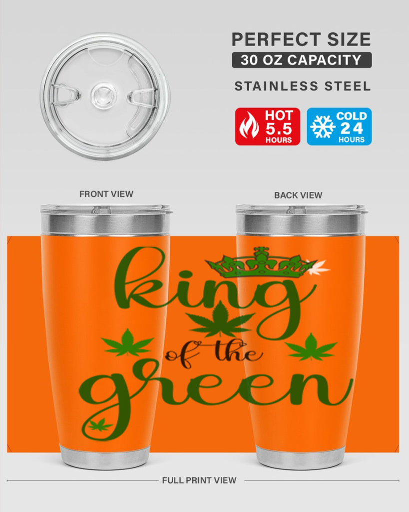 king of the green 177#- marijuana- Tumbler