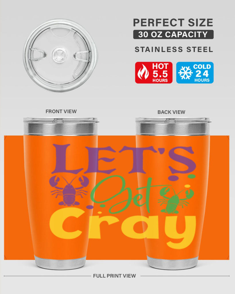 lets get cray 81#- mardi gras- Tumbler