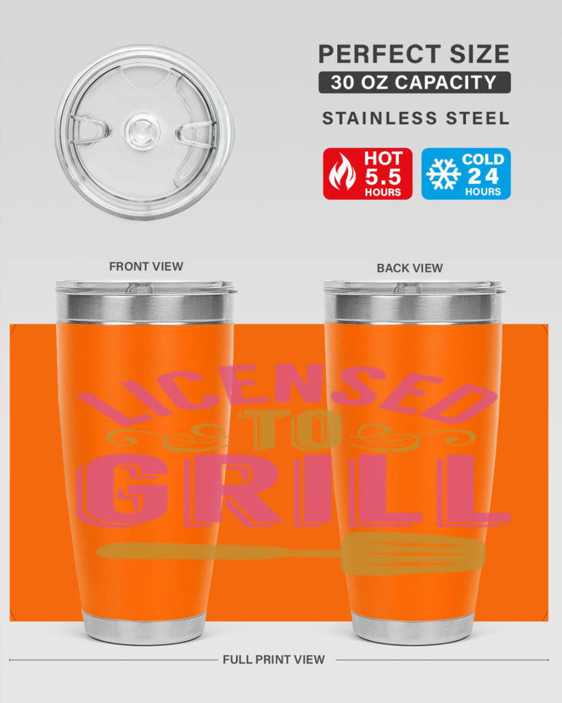 licensed to grill 24#- bbq- Tumbler