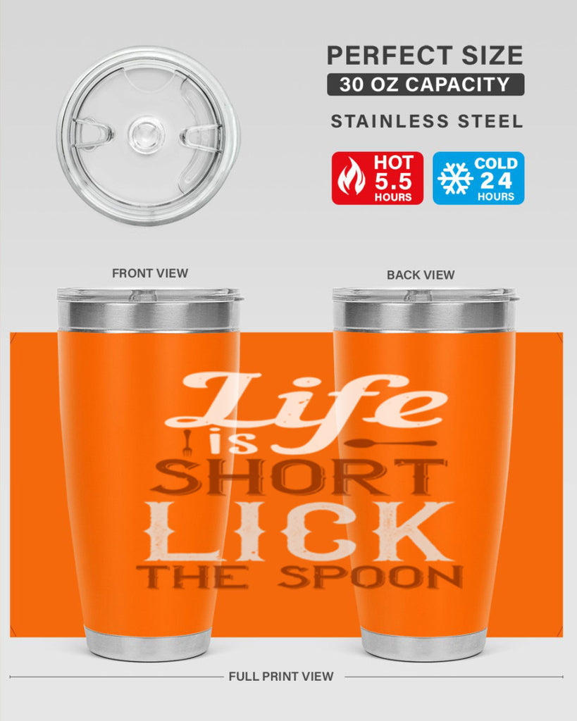 life is short lick the spoon 19#- cooking- Tumbler