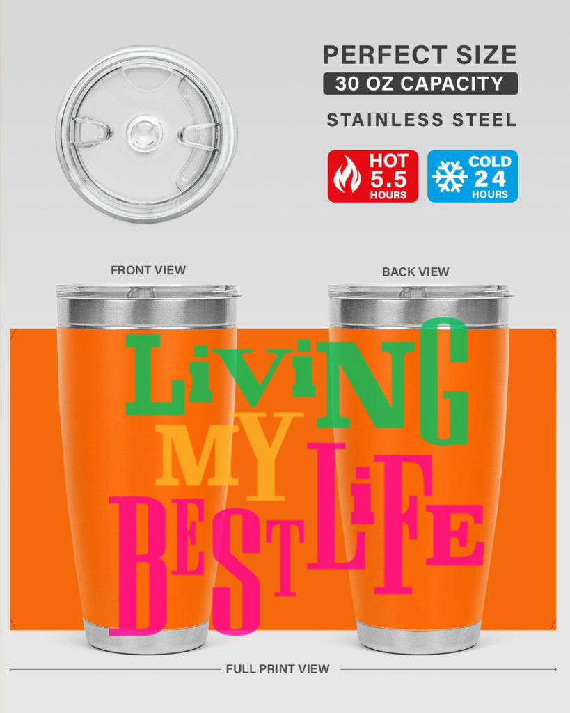 living my best life 96#- black words phrases- Cotton Tank