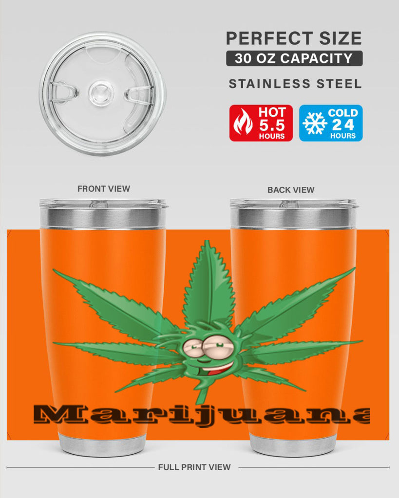 marijuana happy face 199#- marijuana- Tumbler