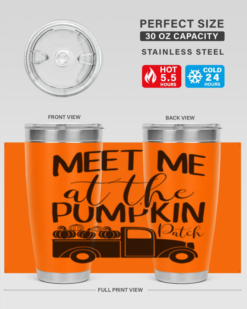 meet me at the pumpkin patch 424#- fall- Tumbler