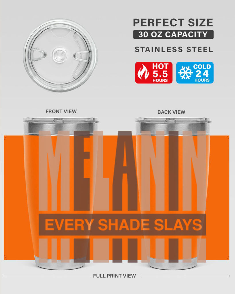 melanin every shade slays 90#- black words phrases- Cotton Tank