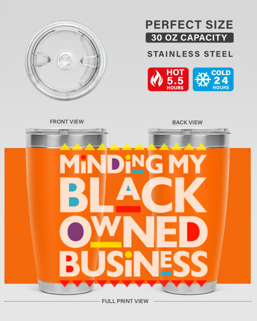 minding my black ownedbusiness 68#- black words phrases- Cotton Tank