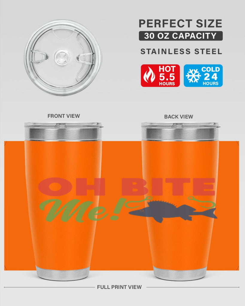 oh bite me 202#- fishing- Tumbler