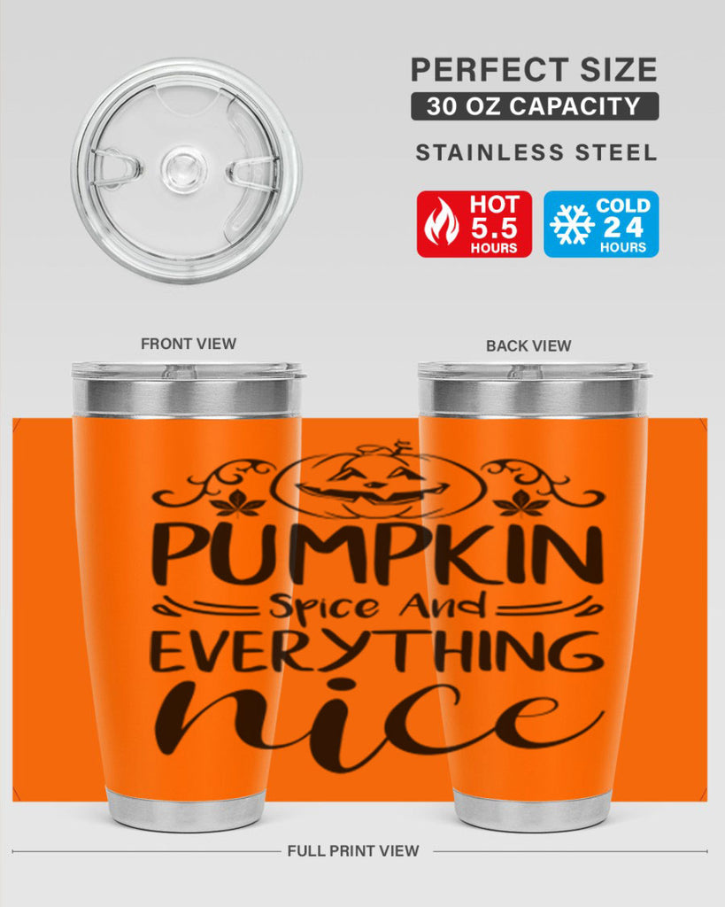 pumpkin spice and everything nice 542#- fall- Tumbler