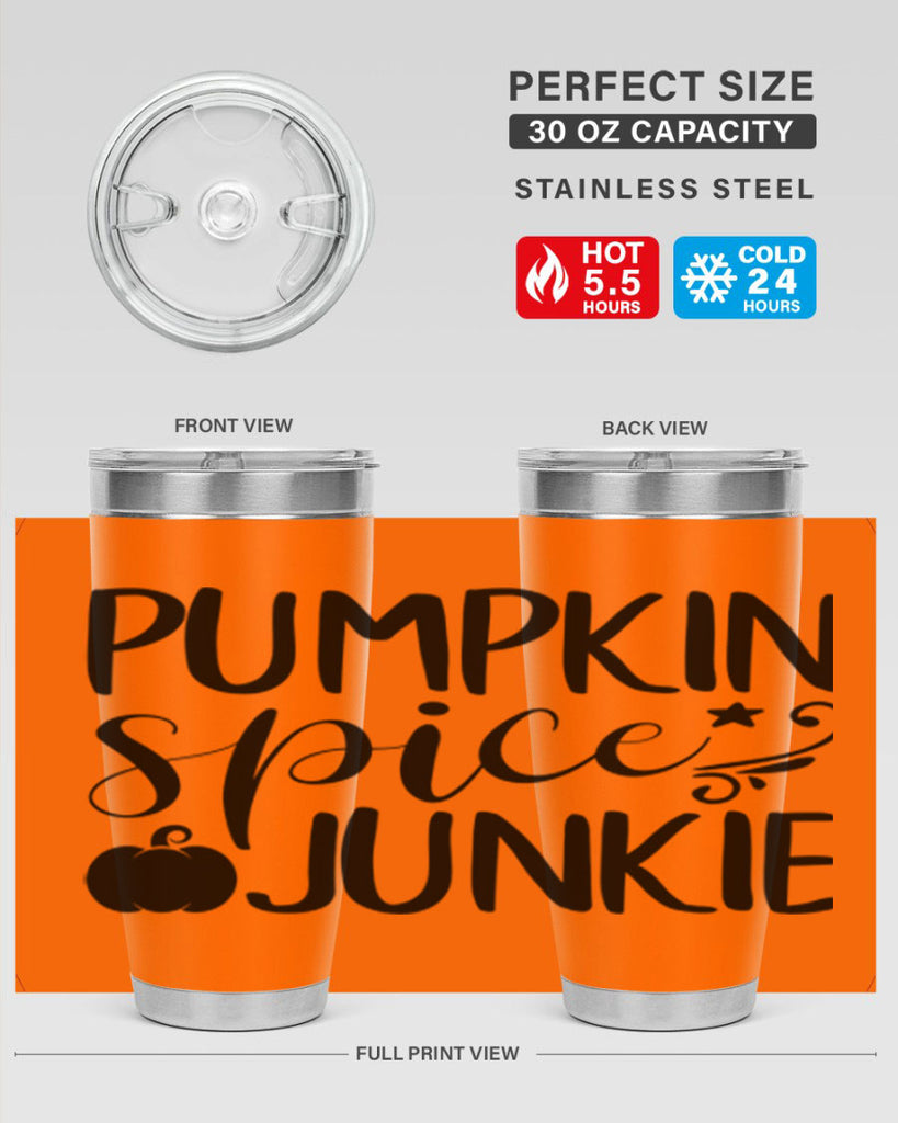 pumpkin spice junkie 548#- fall- Tumbler