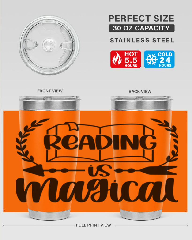 reading is magical 30#- reading- Tumbler