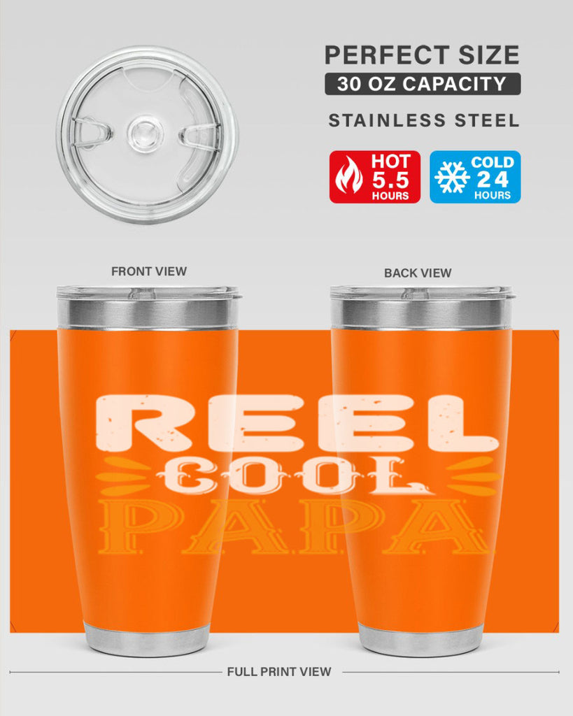 reel cool papa 12#- grandpa - papa- Tumbler