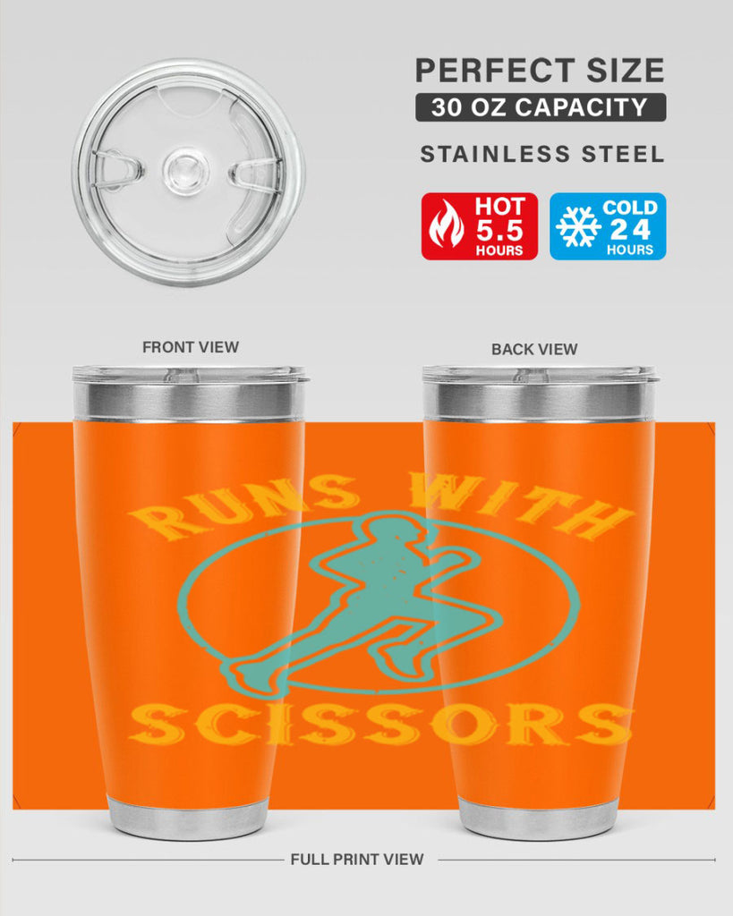 run with sclssors 25#- running- Tumbler