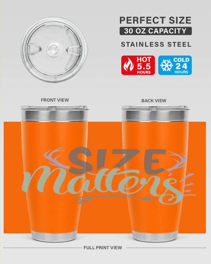 size matters 195#- fishing- Tumbler