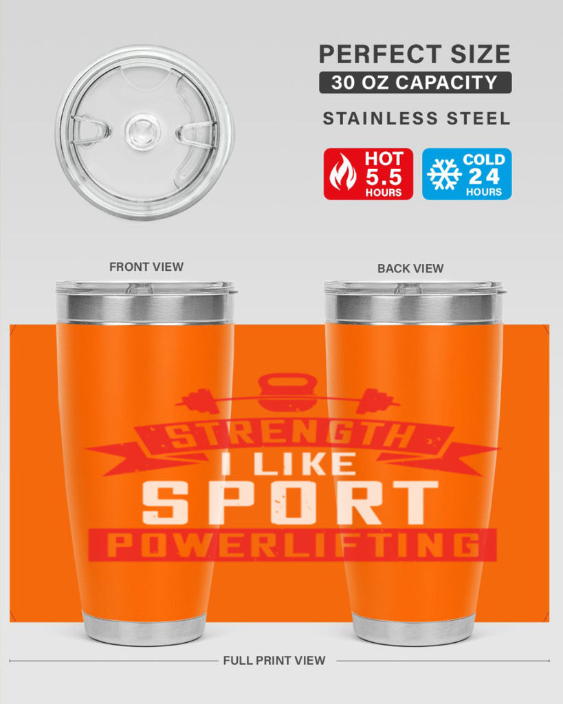 strength i like sport powerlifting 73#- gym- Tumbler