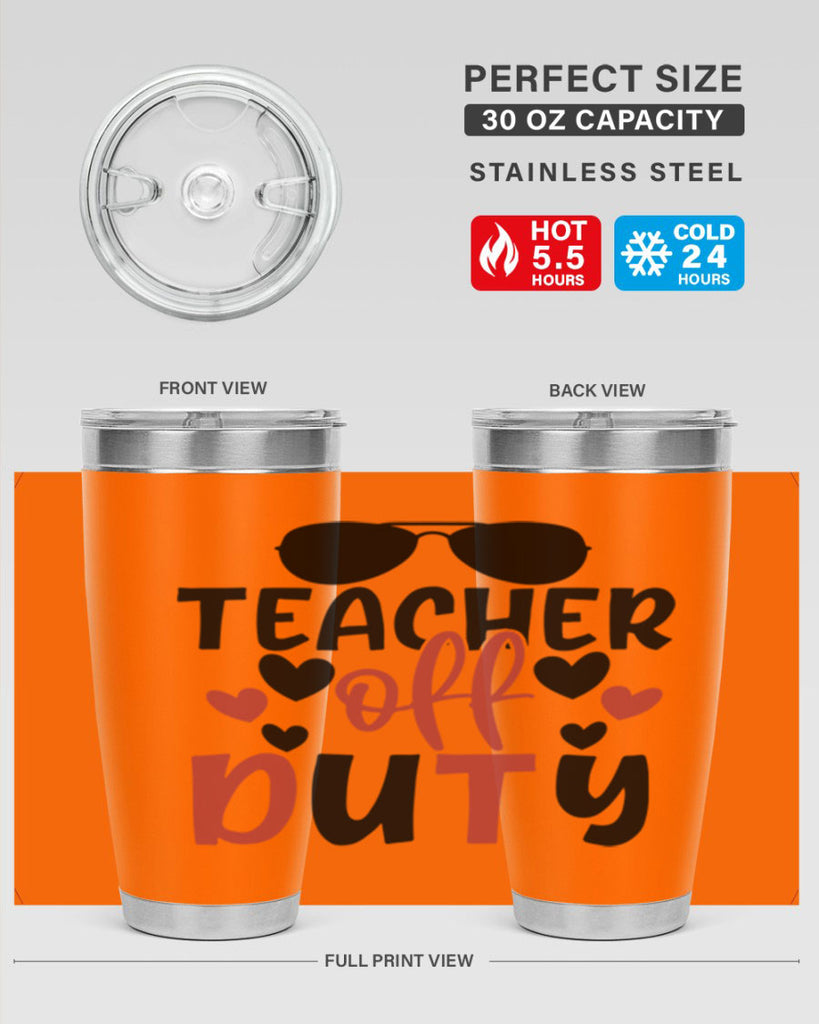 teacher off duty Style 141#- teacher- tumbler