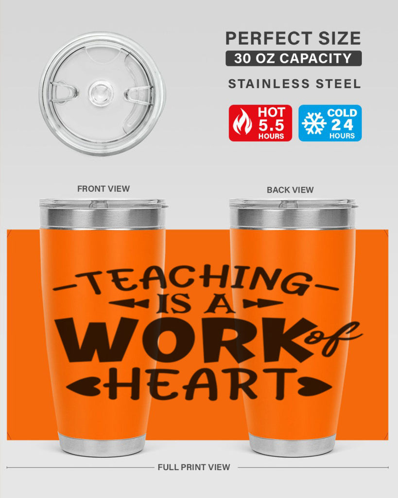 teaching it a work of heart Style 123#- teacher- tumbler