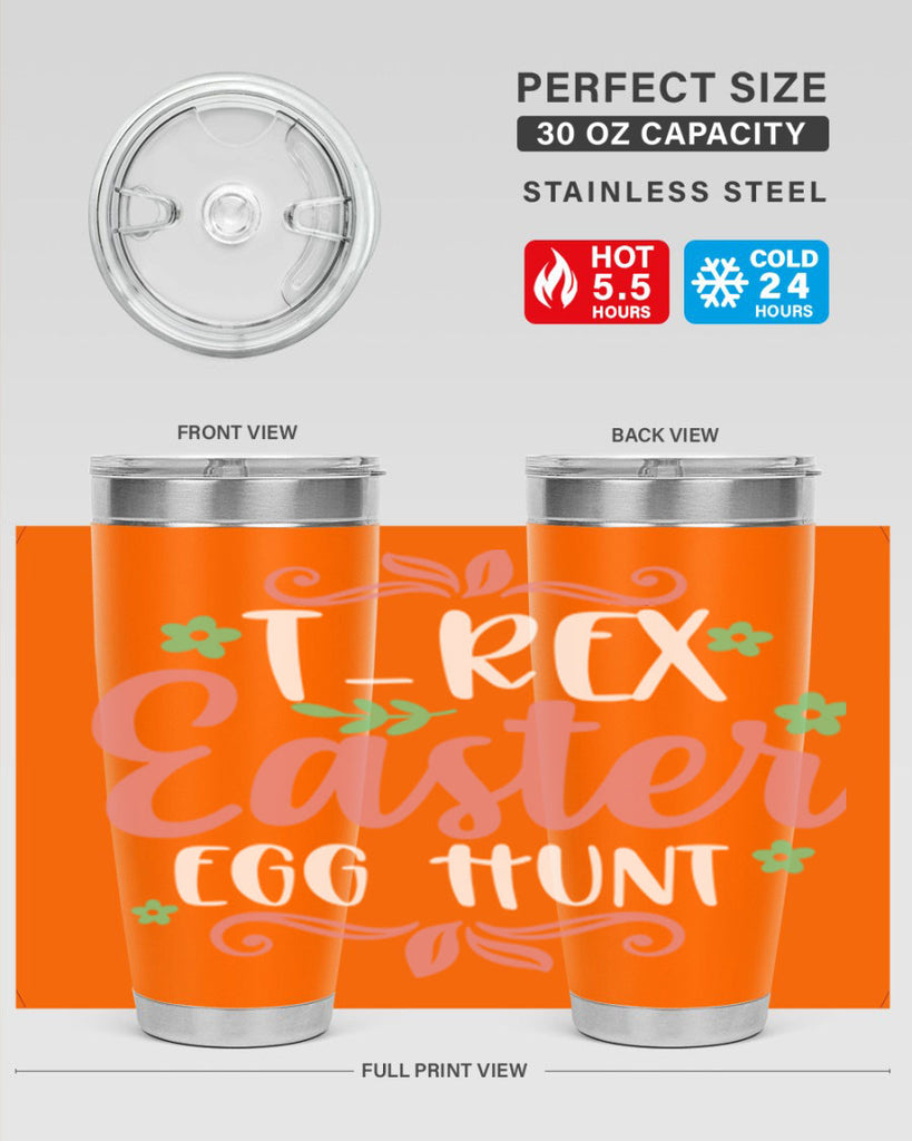 trex easter egg hunt 6#- easter- Tumbler