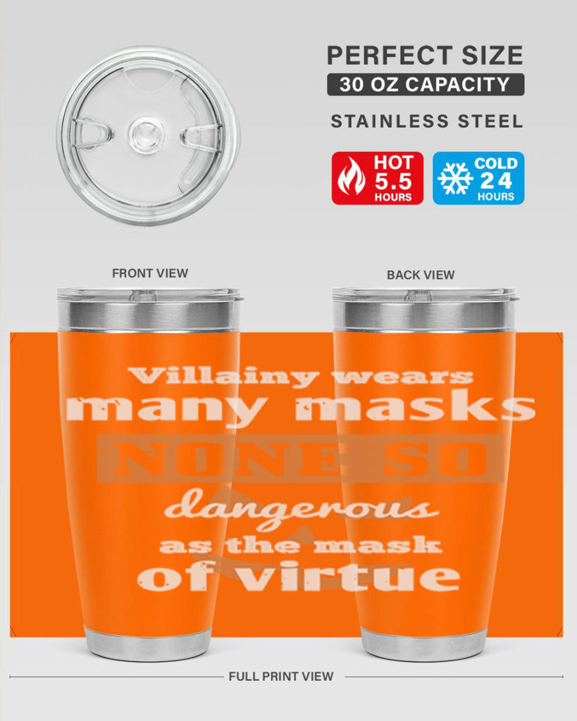 villainy wears many masks 124#- halloween- Tumbler