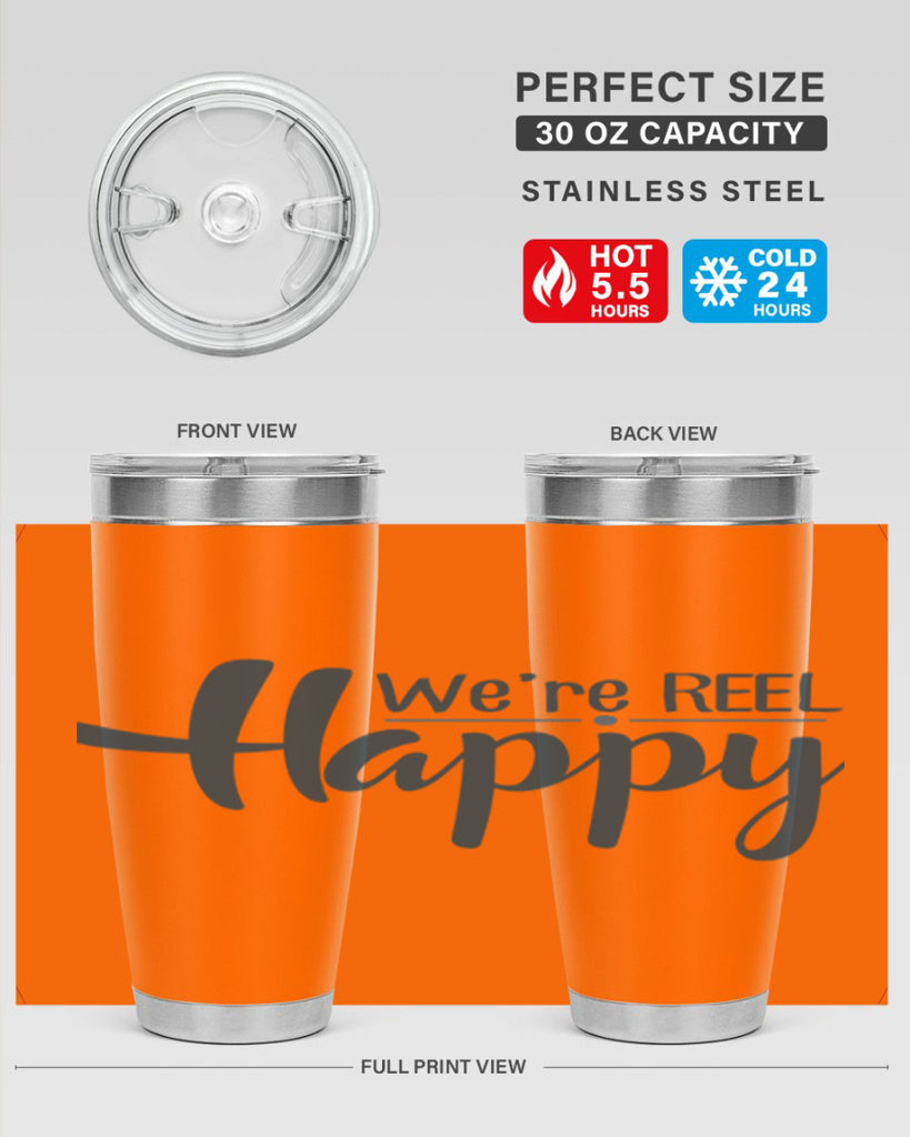 we are reel happy 16#- fishing- Tumbler