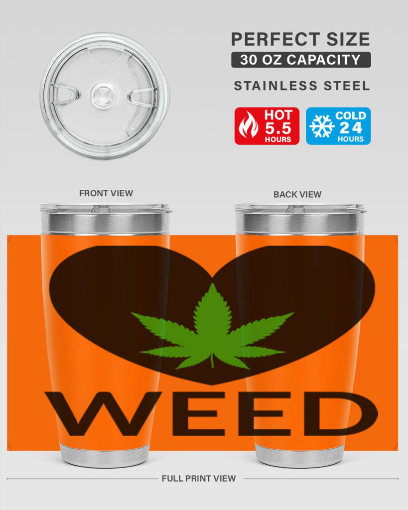 weed cannabis 284#- marijuana- Tumbler