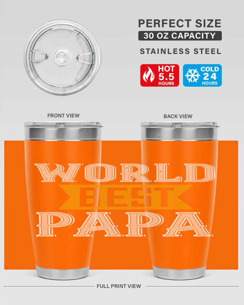 world best papa 1#- grandpa - papa- Tumbler